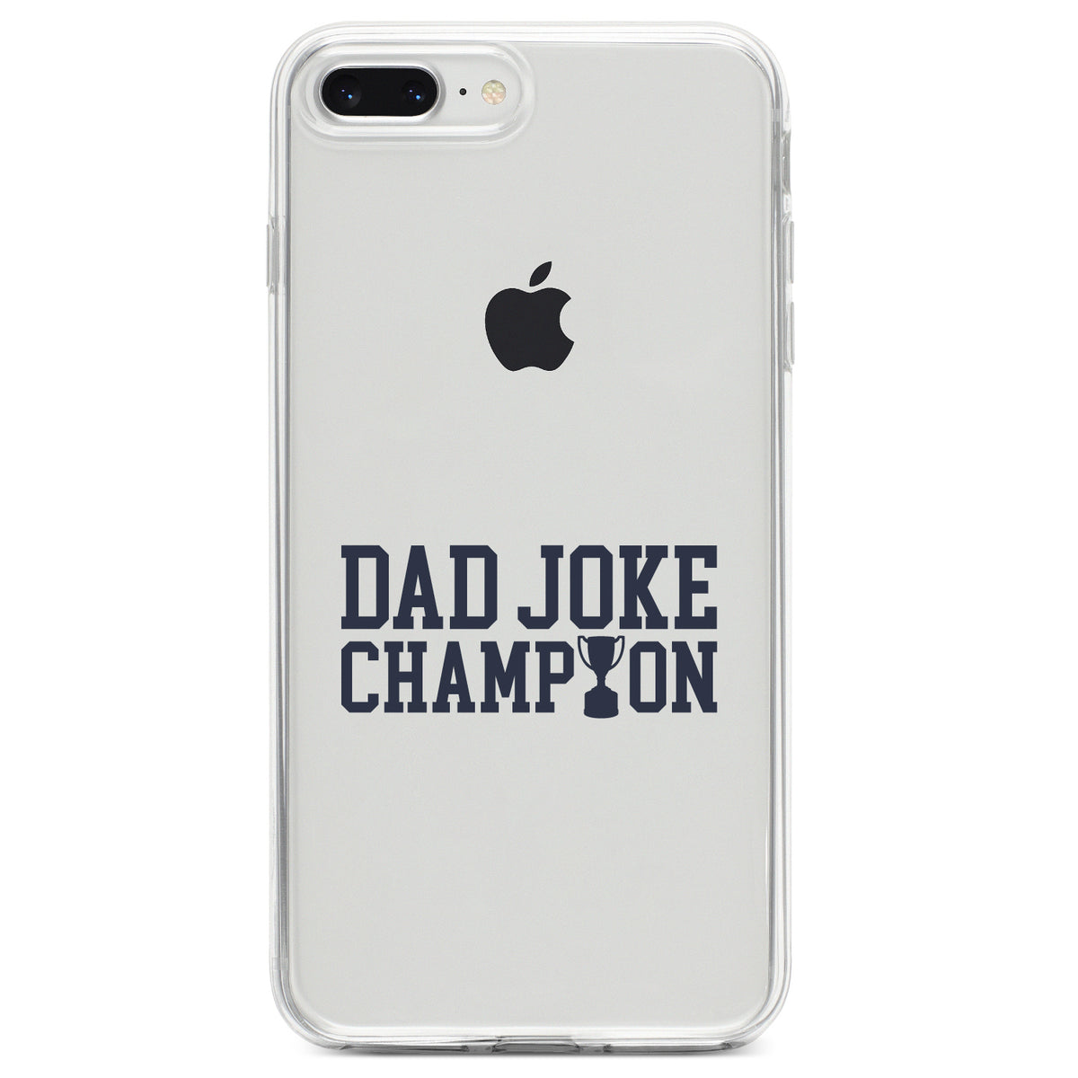 Dad Joke Champion Trophy Clear Shockproof iPhone Case, view 6