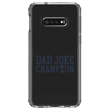 DistinctInk® Clear Shockproof Hybrid Case for Apple iPhone / Samsung Galaxy / Google Pixel - Dad Joke Champion Trophy