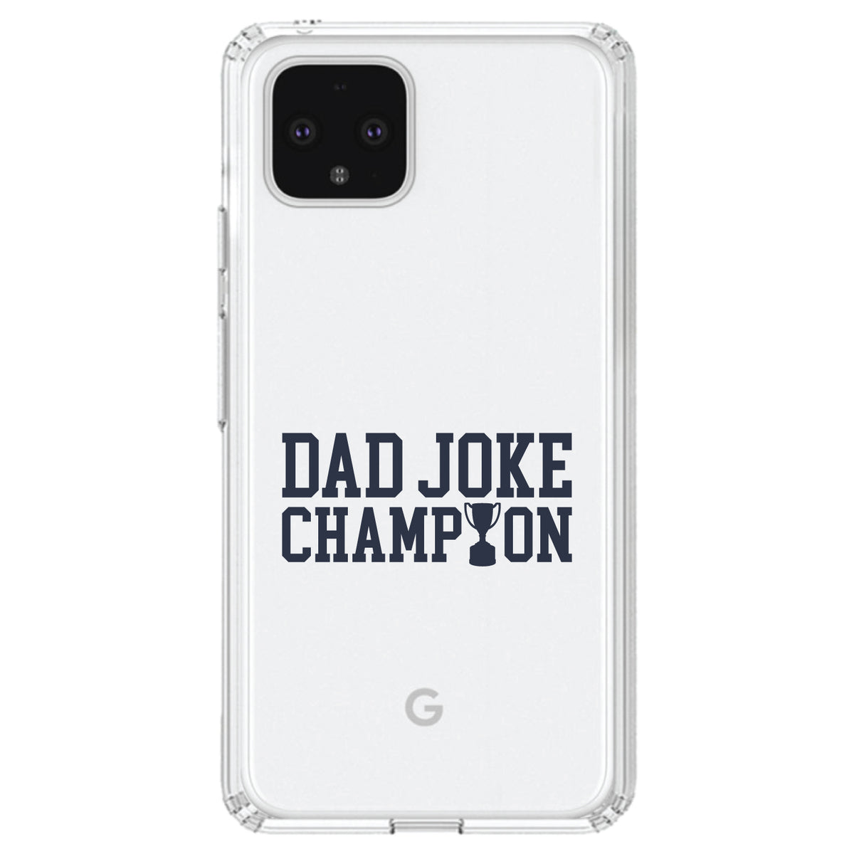 Dad Joke Champion Trophy Clear Shockproof iPhone Case, view 23