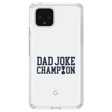 DistinctInk® Clear Shockproof Hybrid Case for Apple iPhone / Samsung Galaxy / Google Pixel - Dad Joke Champion Trophy