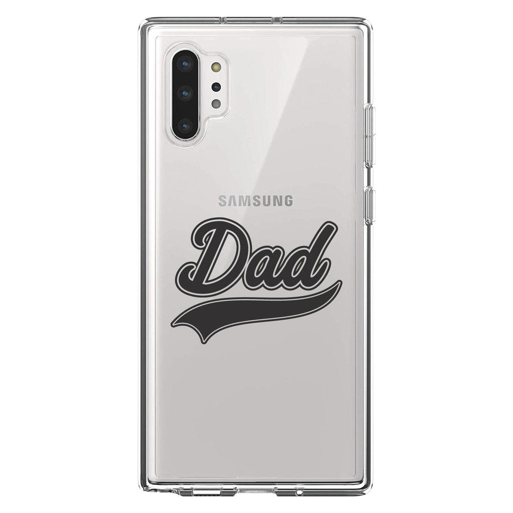 Dad Word Graphic Black Clear Shockproof iPhone Case, view 10
