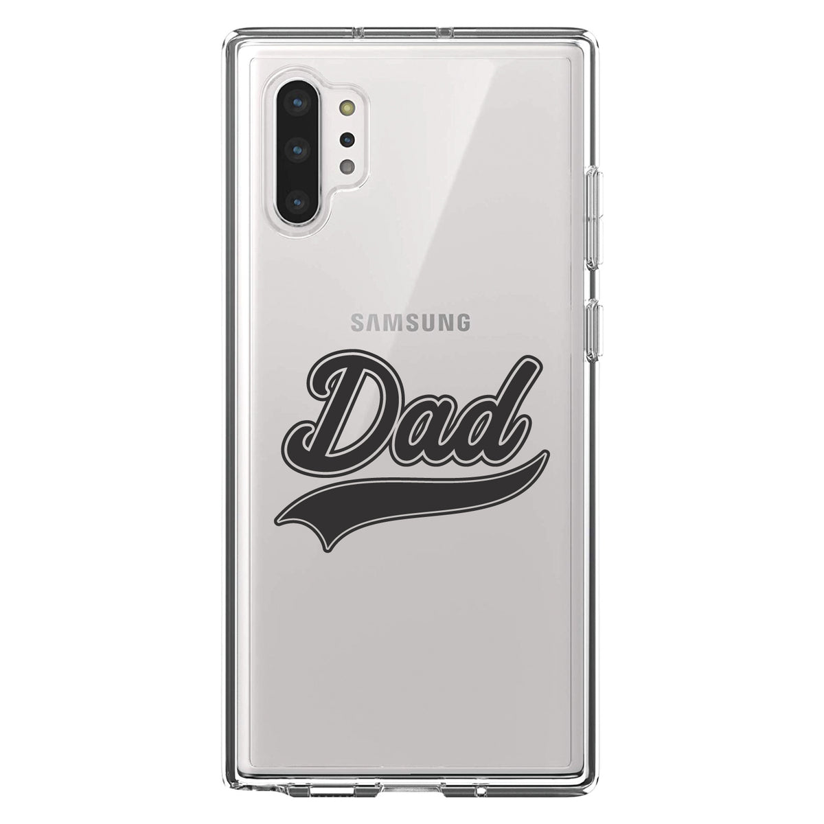 Dad Word Graphic Black Clear Shockproof iPhone Case, view 10