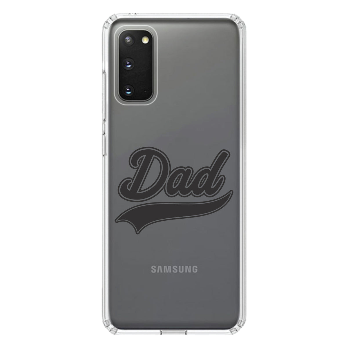 Dad Word Graphic Black Clear Shockproof iPhone Case, view 13