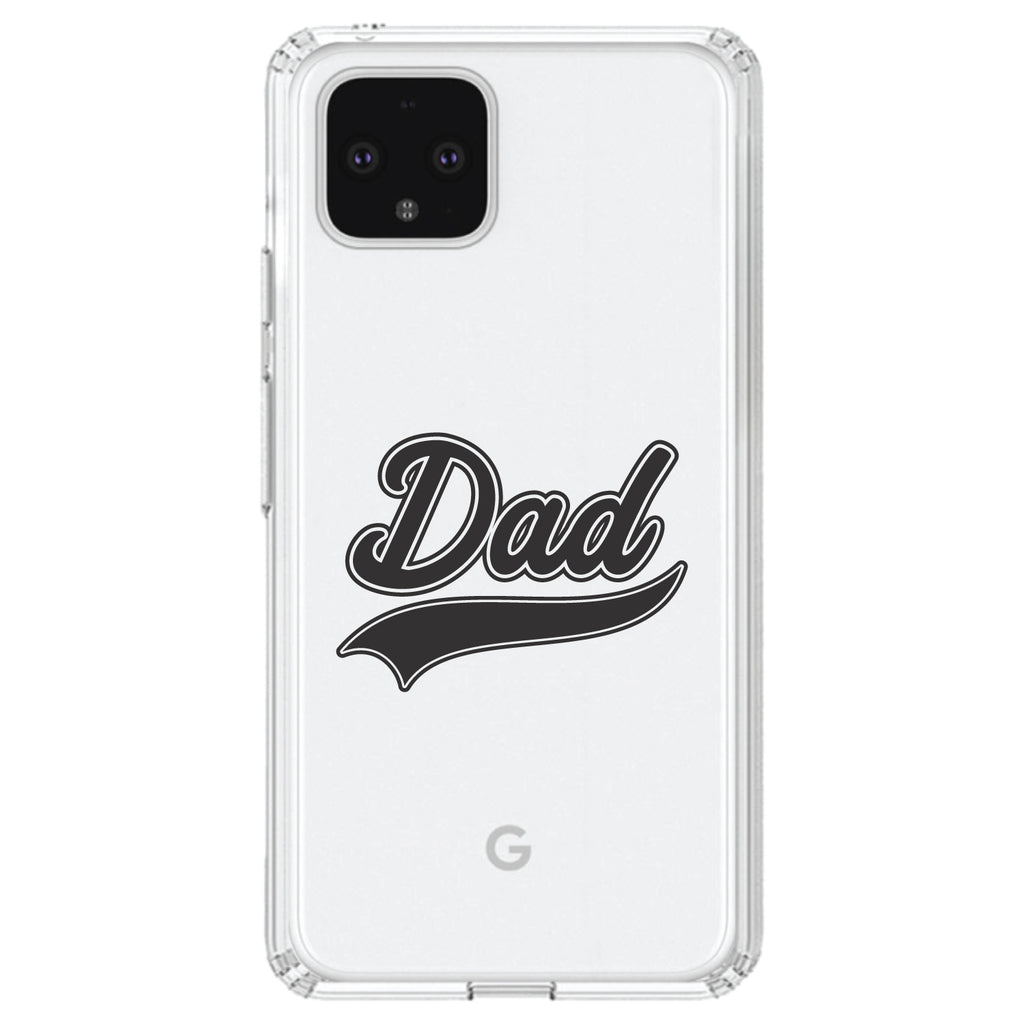 Dad Word Graphic Black Clear Shockproof iPhone Case, view 24