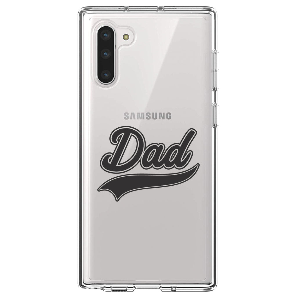 Dad Word Graphic Black Clear Shockproof iPhone Case, view 9