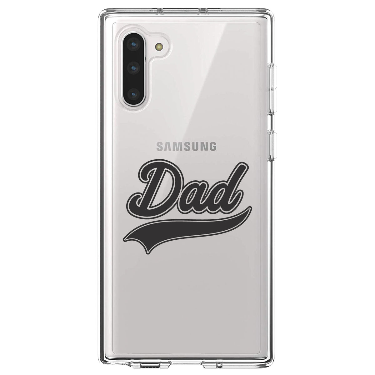 Dad Word Graphic Black Clear Shockproof iPhone Case, view 9