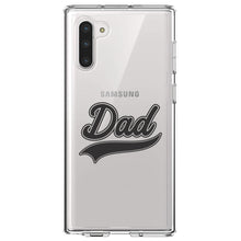 DistinctInk® Clear Shockproof Hybrid Case for Apple iPhone / Samsung Galaxy / Google Pixel - Dad Word Graphic Black