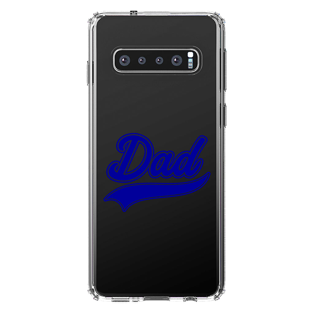 Dad Word Graphic Blue Clear Shockproof iPhone Case, view 17