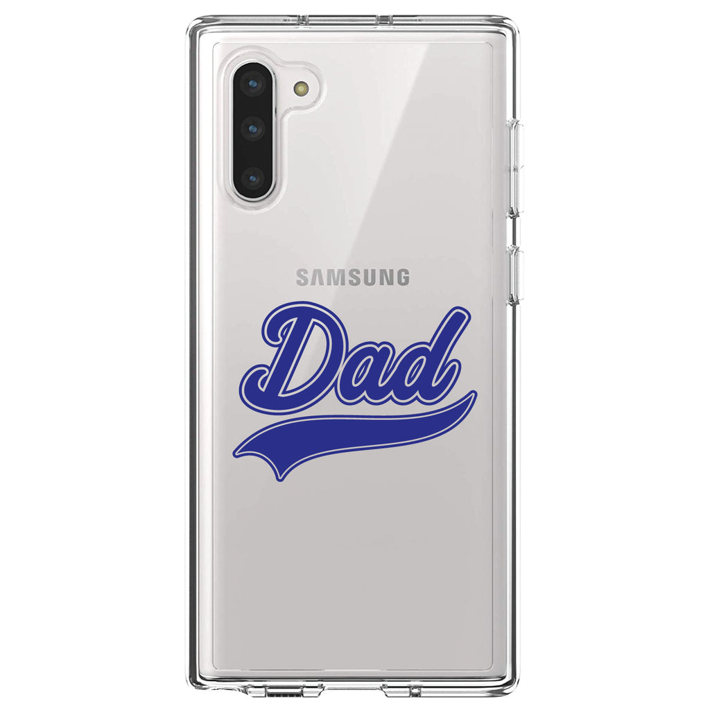 Dad Word Graphic Blue Clear Shockproof iPhone Case, view 9