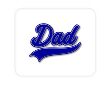 DistinctInk Custom Foam Rubber Mouse Pad - 1/4" Thick - Dad Word Graphic Blue