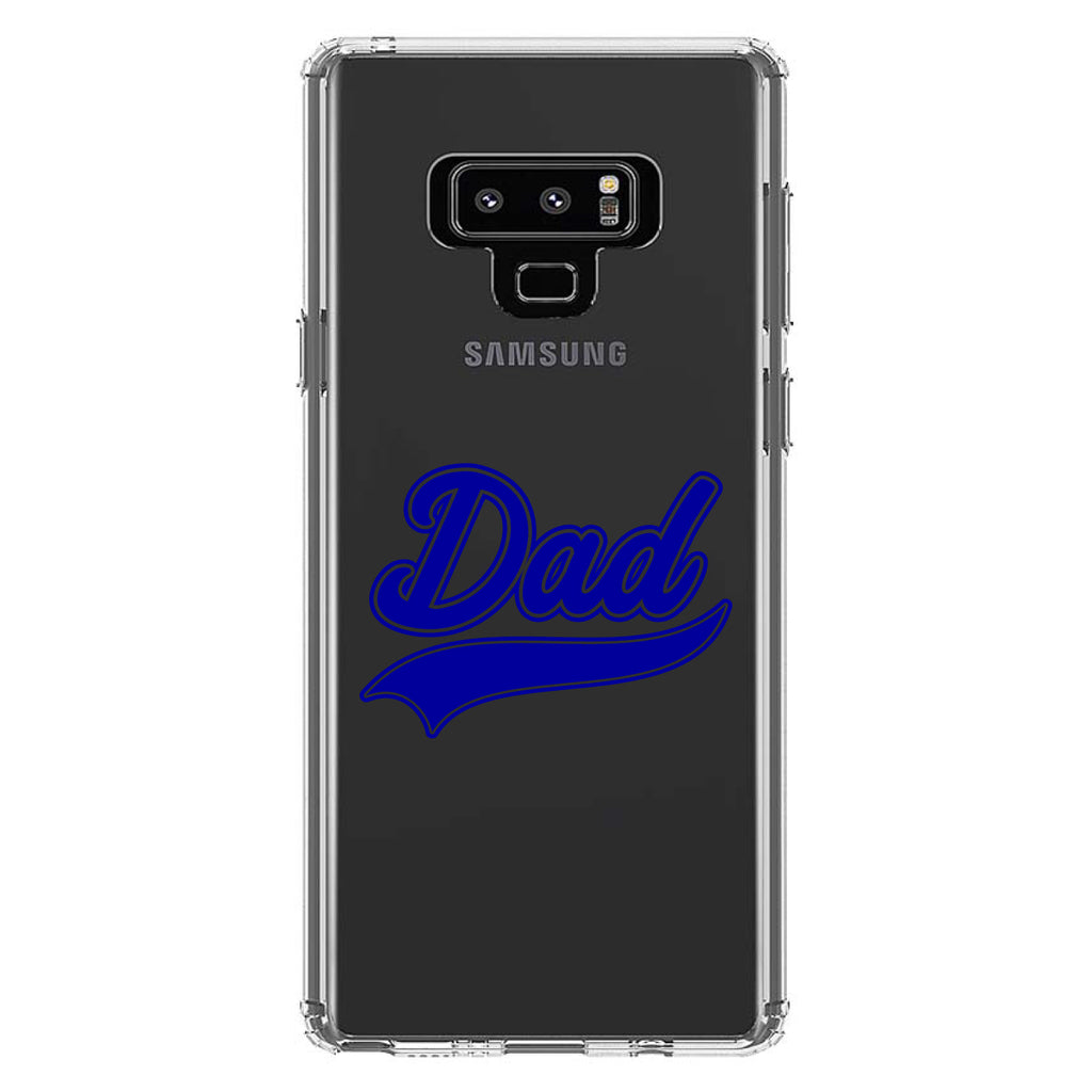 Dad Word Graphic Blue Clear Shockproof iPhone Case, view 11