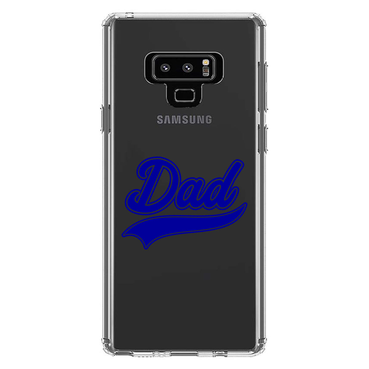 Dad Word Graphic Blue Clear Shockproof iPhone Case, view 11