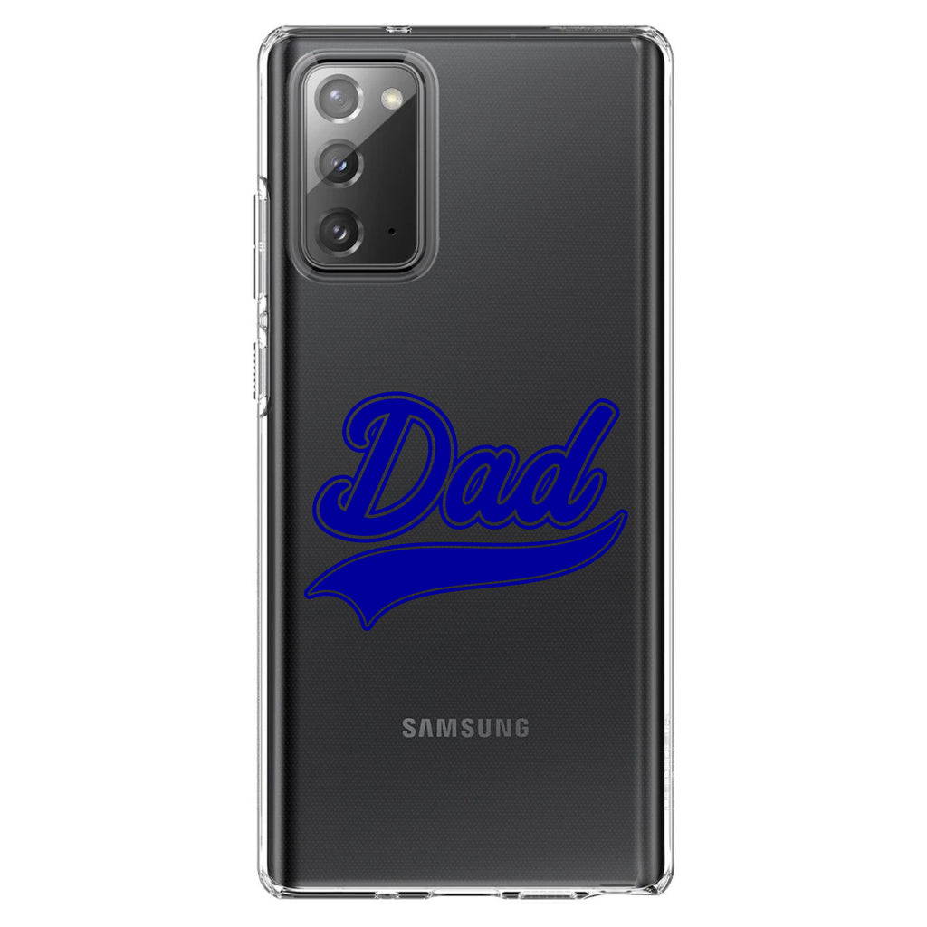 Dad Word Graphic Blue Clear Shockproof iPhone Case, view 8