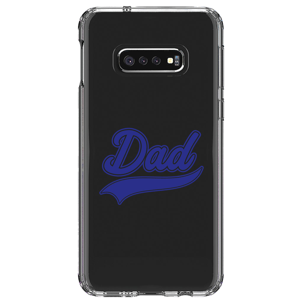 Dad Word Graphic Blue Clear Shockproof iPhone Case, view 18