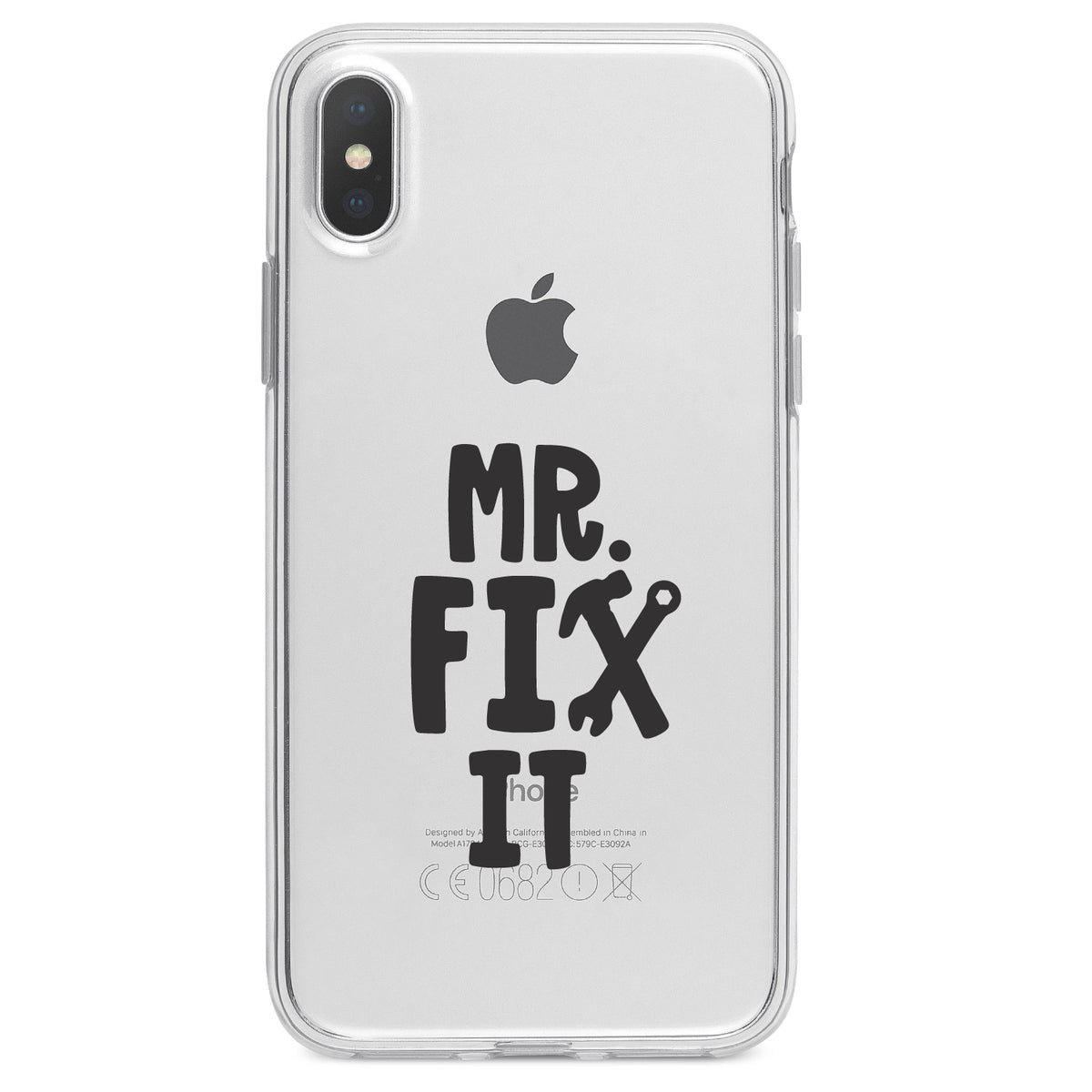Mr. Fix It Wrench Clear Shockproof iPhone Case, view 4