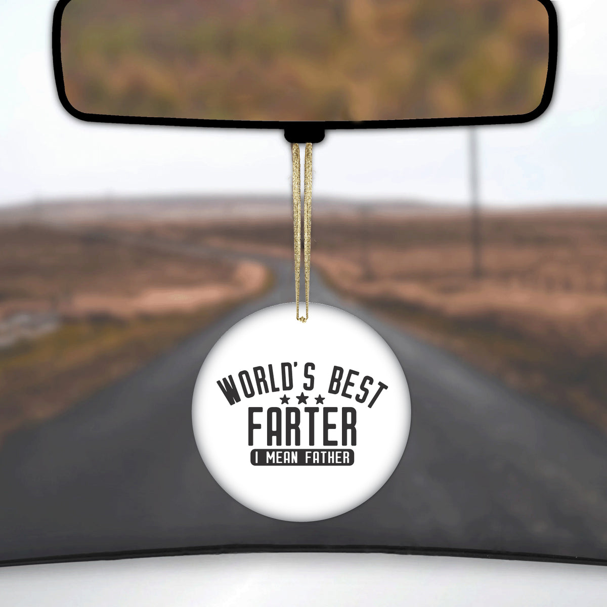 World's Best FARTER, I Mean Father Ceramic Ornament, view 3