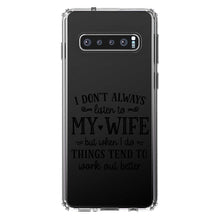 DistinctInk® Clear Shockproof Hybrid Case for Apple iPhone / Samsung Galaxy / Google Pixel - Don't Always Listen to my Wife, But Work Out Better