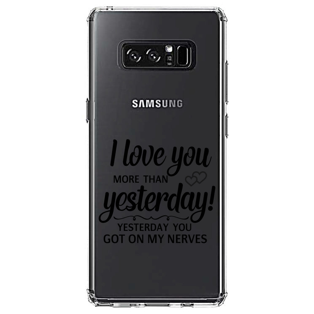 I Love You More Than Yesterday, Got On My Nerves Clear Shockproof iPhone Case, view 12