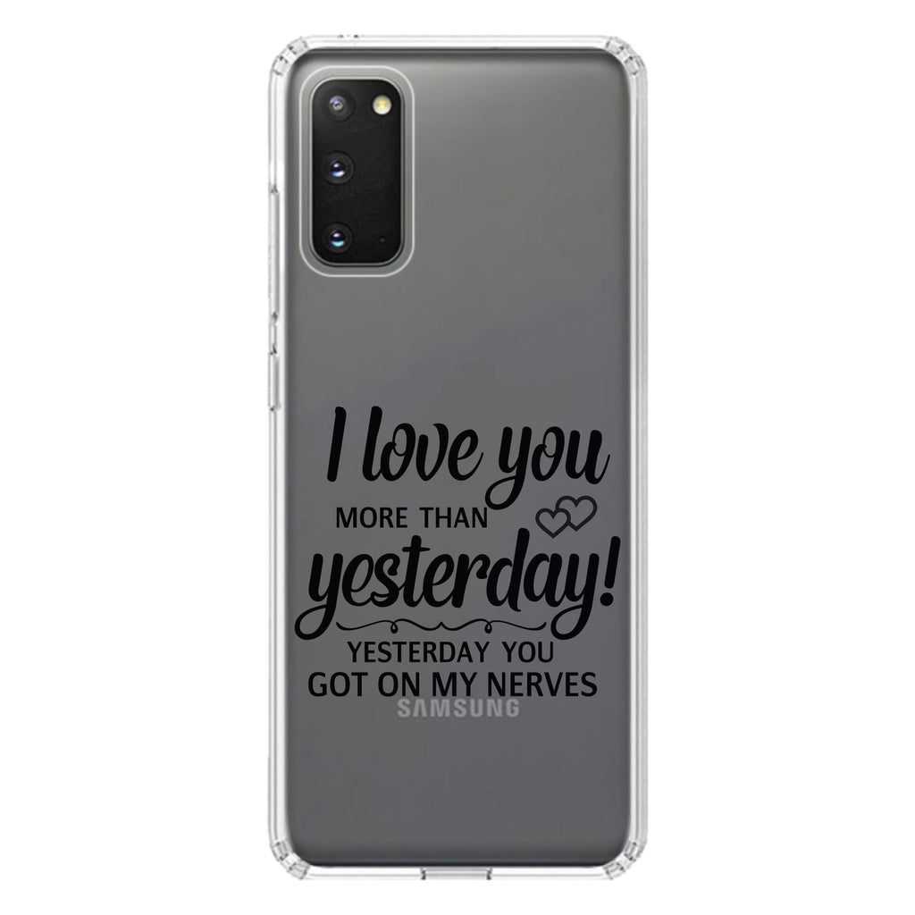 I Love You More Than Yesterday, Got On My Nerves Clear Shockproof iPhone Case, view 13