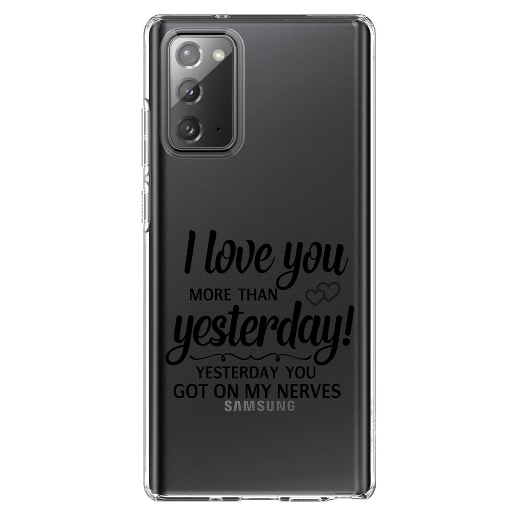 I Love You More Than Yesterday, Got On My Nerves Clear Shockproof iPhone Case, view 8