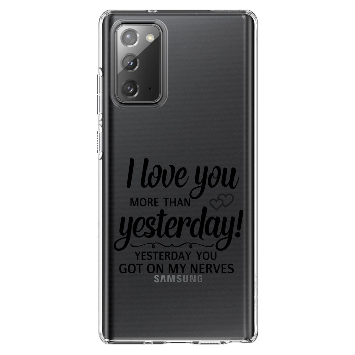 I Love You More Than Yesterday, Got On My Nerves Clear Shockproof iPhone Case, view 8