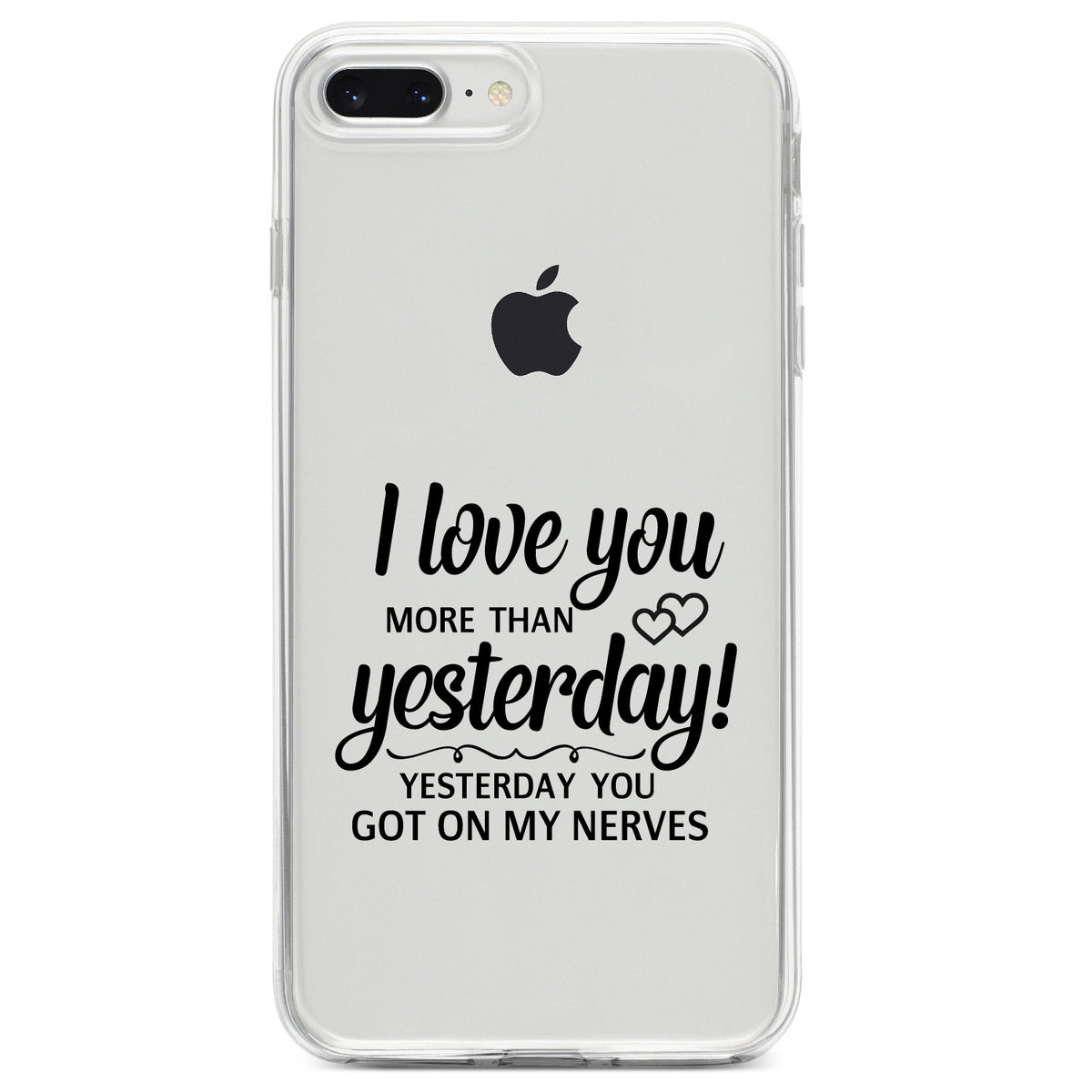 I Love You More Than Yesterday, Got On My Nerves Clear Shockproof iPhone Case, view 6
