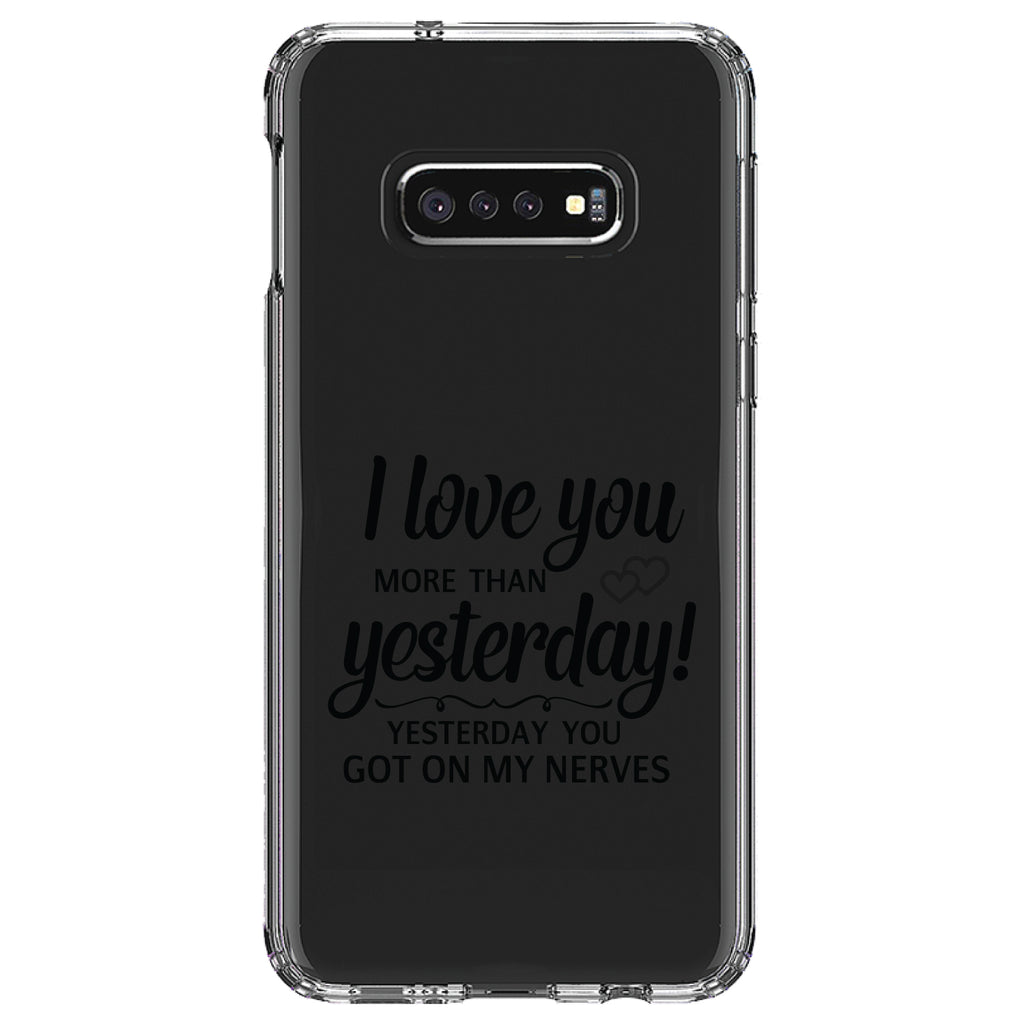 I Love You More Than Yesterday, Got On My Nerves Clear Shockproof iPhone Case, view 18