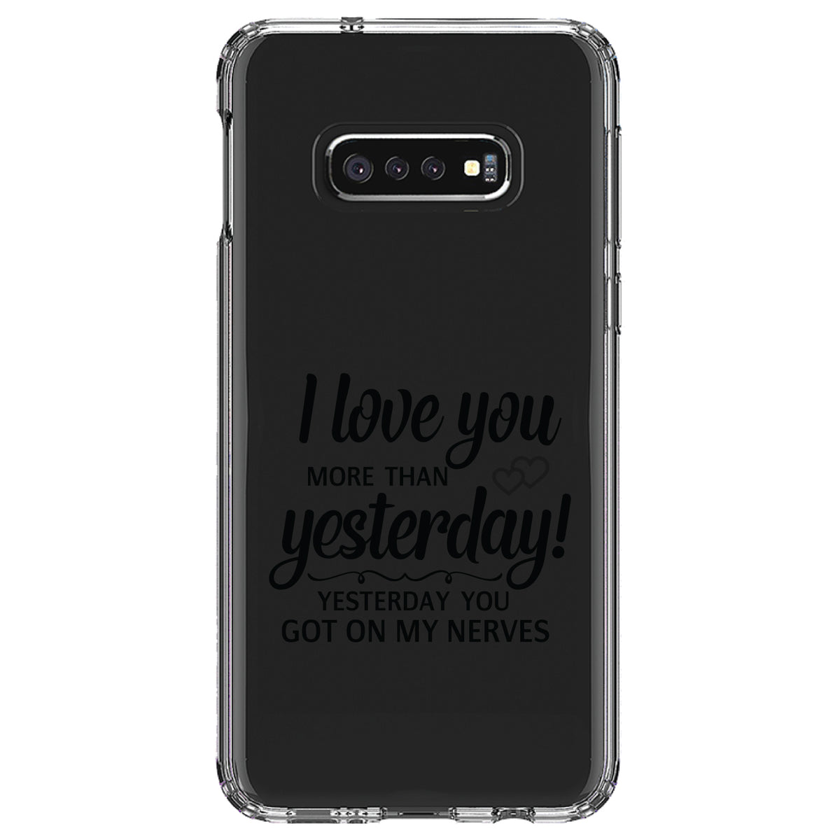 I Love You More Than Yesterday, Got On My Nerves Clear Shockproof iPhone Case, view 18