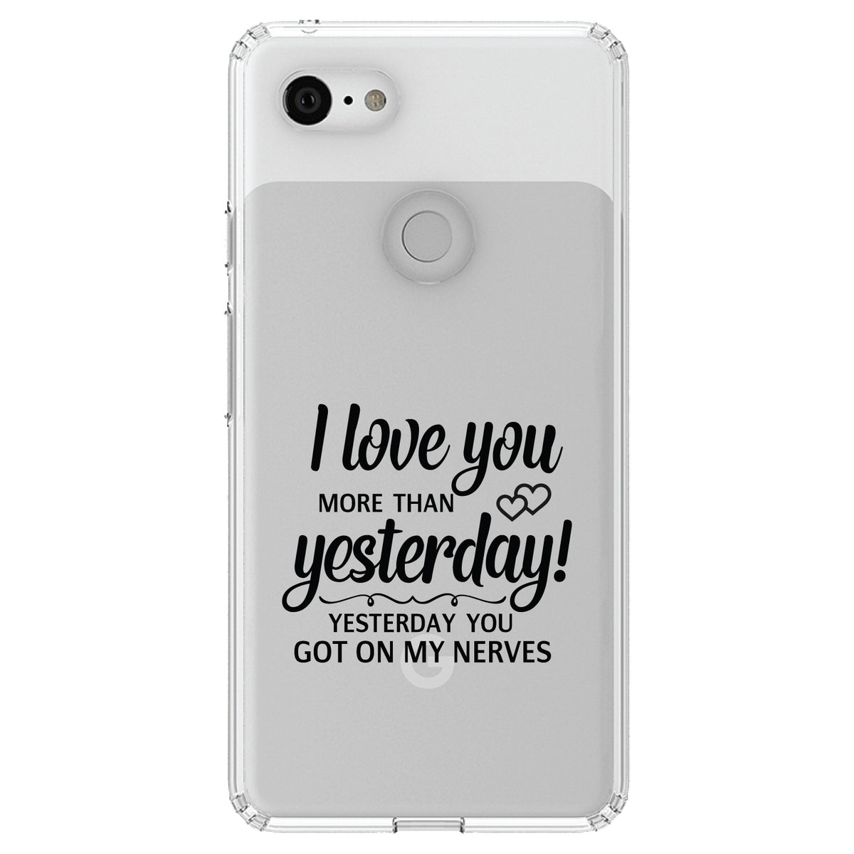 I Love You More Than Yesterday, Got On My Nerves Clear Shockproof iPhone Case, view 21