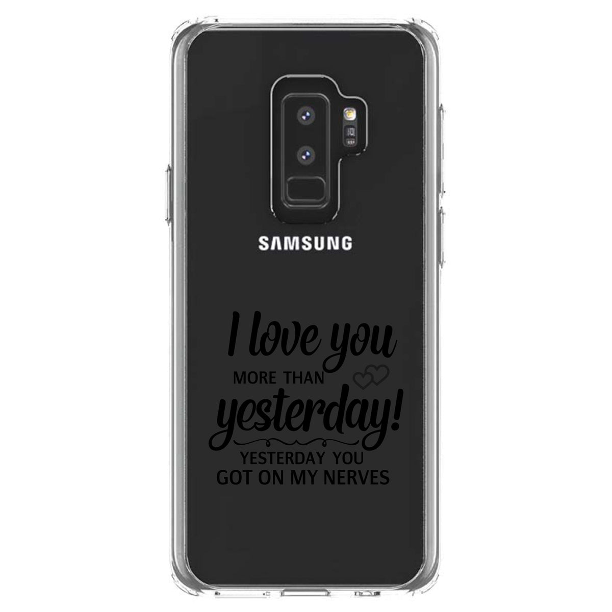 I Love You More Than Yesterday, Got On My Nerves Clear Shockproof iPhone Case, view 20