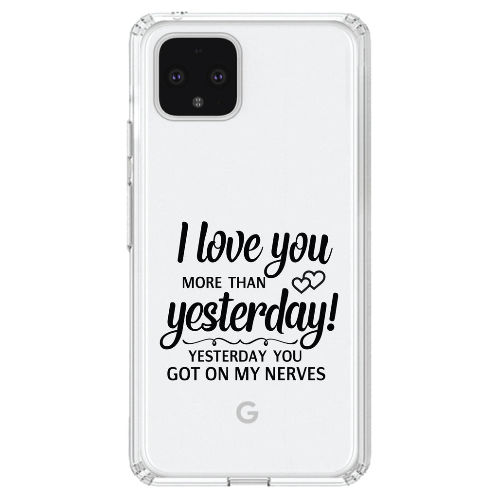 I Love You More Than Yesterday, Got On My Nerves Clear Shockproof iPhone Case, view 23