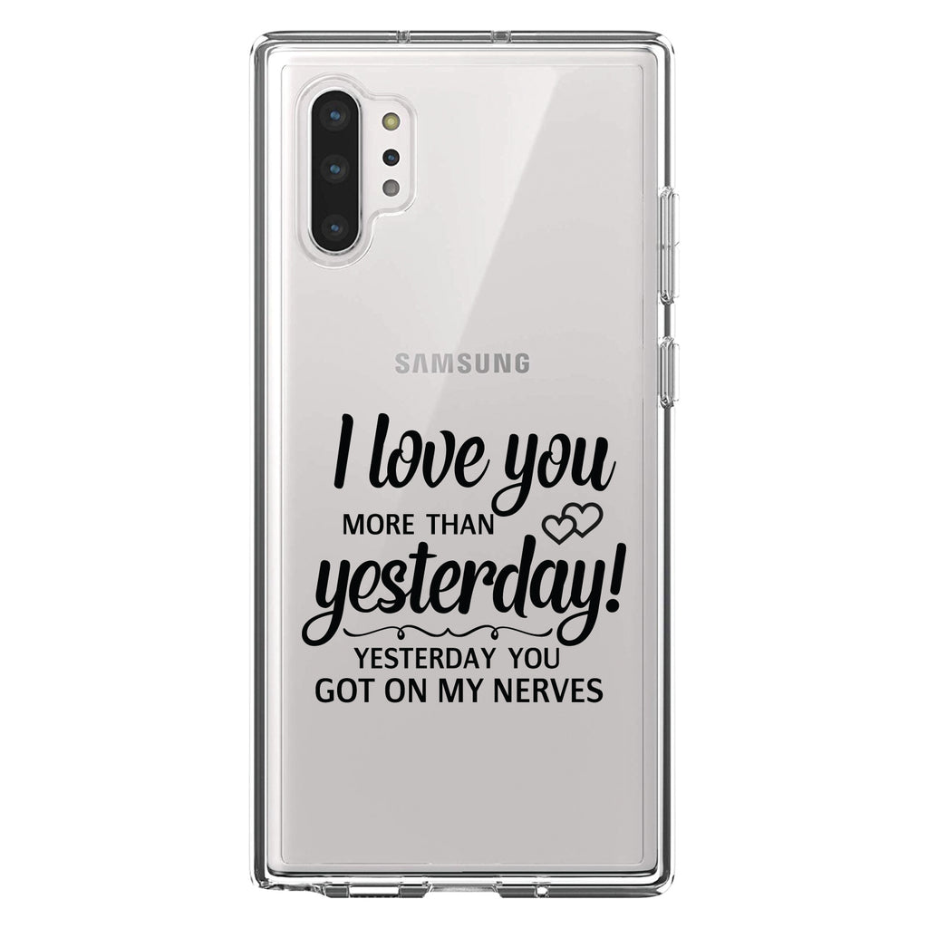 I Love You More Than Yesterday, Got On My Nerves Clear Shockproof iPhone Case, view 10