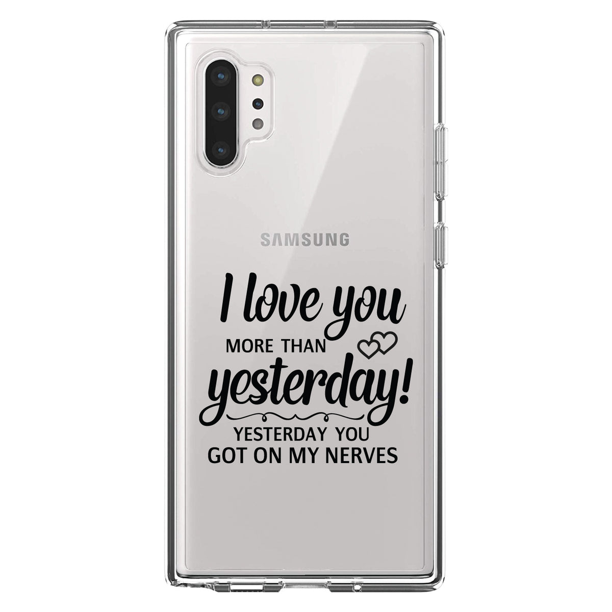 I Love You More Than Yesterday, Got On My Nerves Clear Shockproof iPhone Case, view 10
