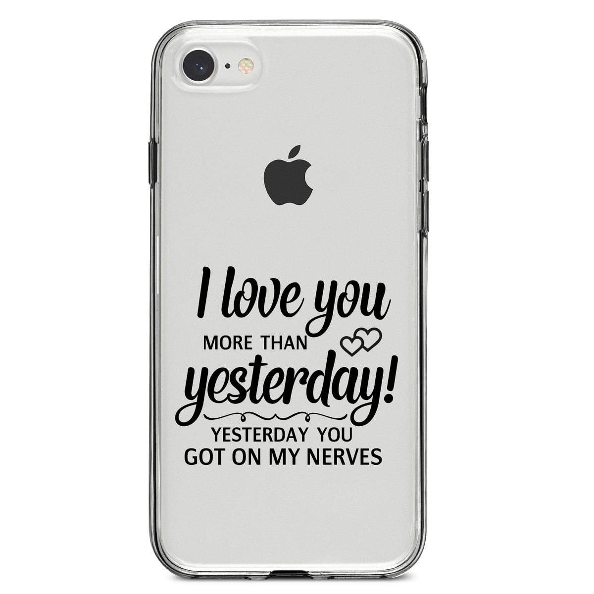 I Love You More Than Yesterday, Got On My Nerves Clear Shockproof iPhone Case, view 5
