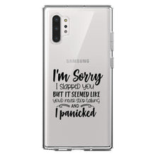 DistinctInk® Clear Shockproof Hybrid Case for Apple iPhone / Samsung Galaxy / Google Pixel - I'm Sorry I Slapped You, I Panicked
