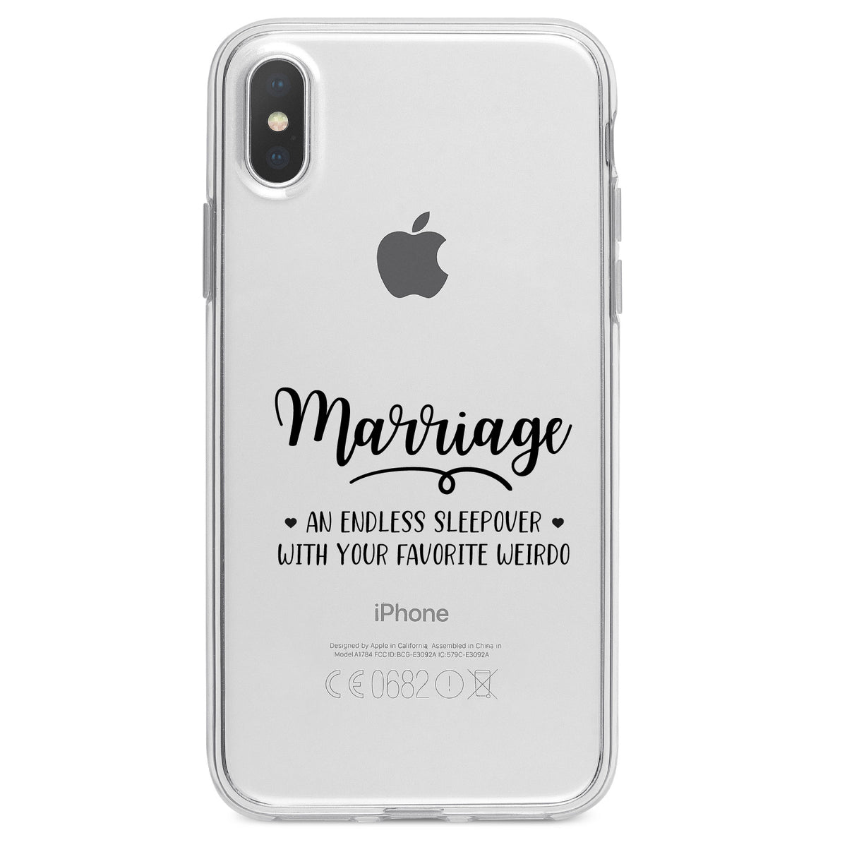 Marriage, Endless Sleepover with Favorite Weirdo Clear Shockproof iPhone Case, view 4