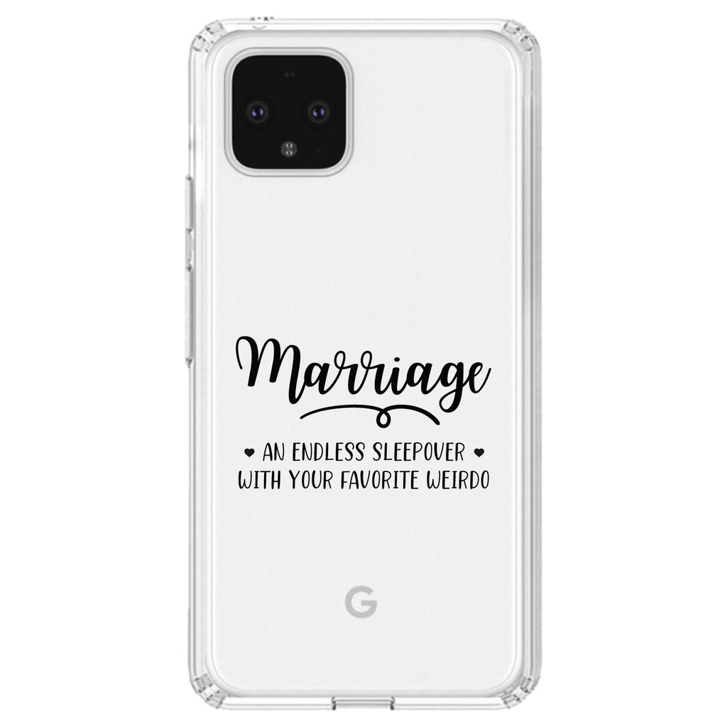 Marriage, Endless Sleepover with Favorite Weirdo Clear Shockproof iPhone Case, view 23