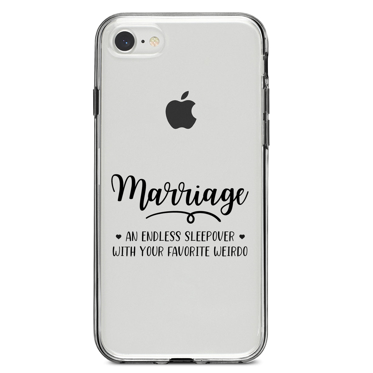 Marriage, Endless Sleepover with Favorite Weirdo Clear Shockproof iPhone Case, view 5