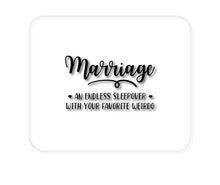 DistinctInk Custom Foam Rubber Mouse Pad - 1/4" Thick - Marriage - Endless Sleepover with Favorite Weirdo