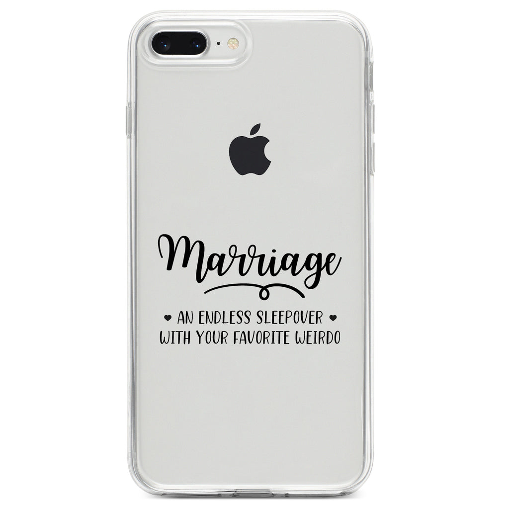 Marriage, Endless Sleepover with Favorite Weirdo Clear Shockproof iPhone Case, view 6