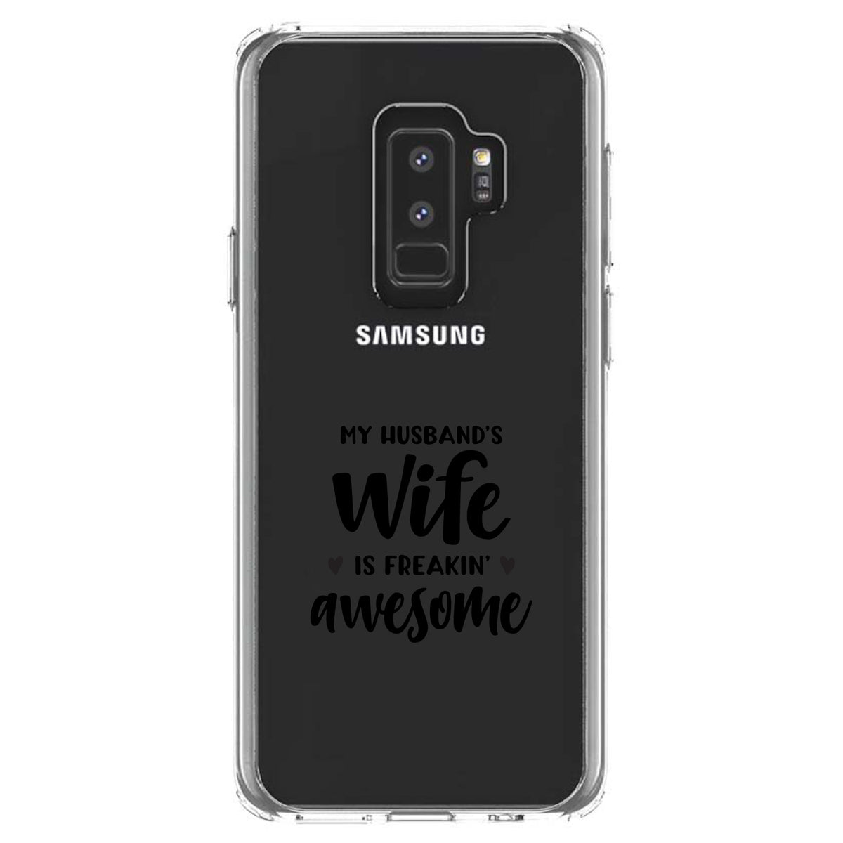 My Husband's Wife is Freaking Awesome Clear Shockproof iPhone Case, view 20
