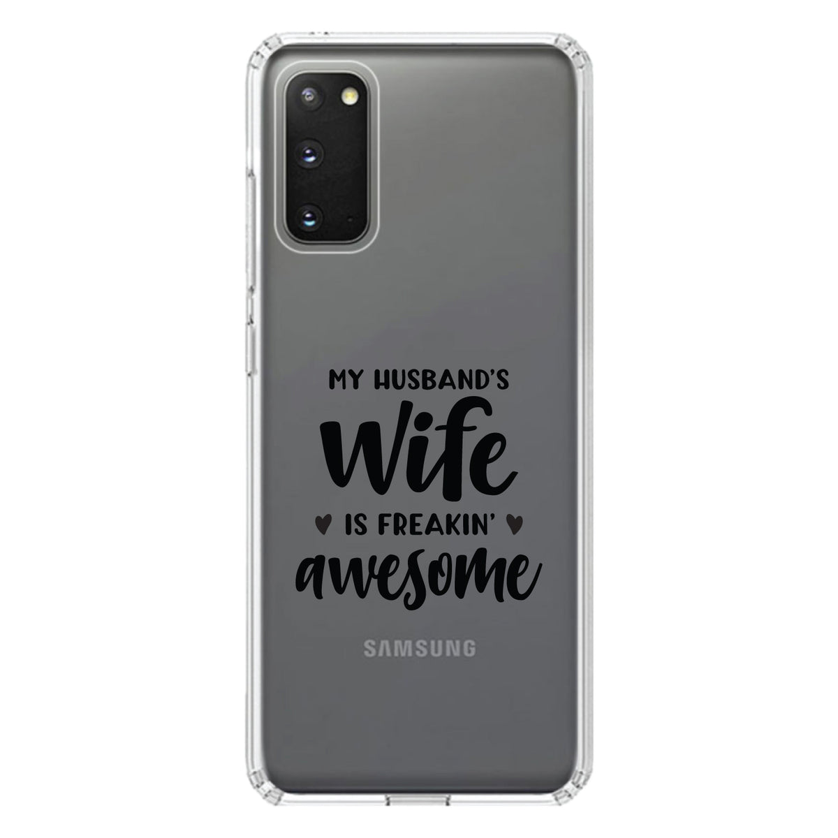 My Husband's Wife is Freaking Awesome Clear Shockproof iPhone Case, view 15