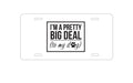 Custom Aluminum Decorative Vanity Front License Plate - I'm a Pretty Big Deal - To My Dog