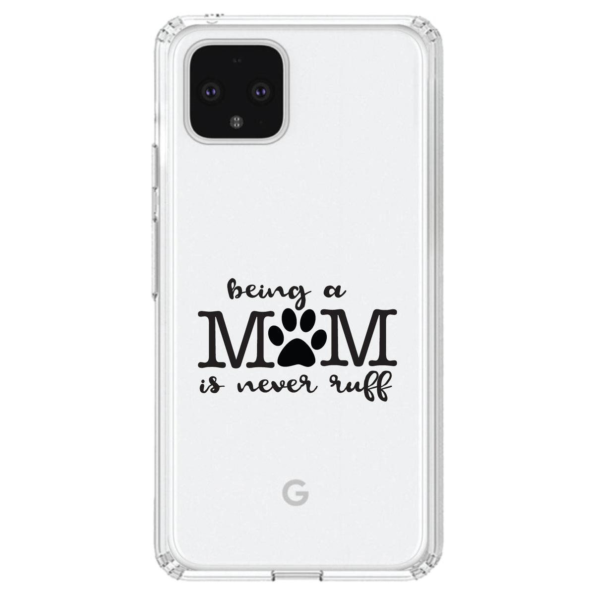 Being a Mom is Never Ruff Clear Shockproof iPhone Case, view 24