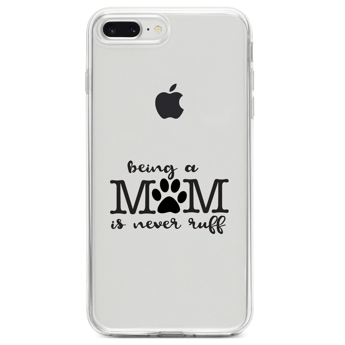 Being a Mom is Never Ruff Clear Shockproof iPhone Case, view 6