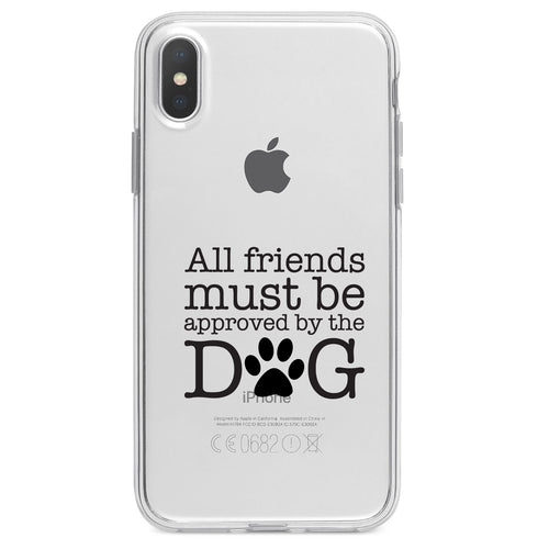 All Friends Must Be Approved by the Dog Clear Shockproof iPhone Case, view 2