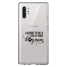 DistinctInk® Clear Shockproof Hybrid Case for Apple iPhone / Samsung Galaxy / Google Pixel - I Aspire to Be a Stay-At-Home Dog Mom