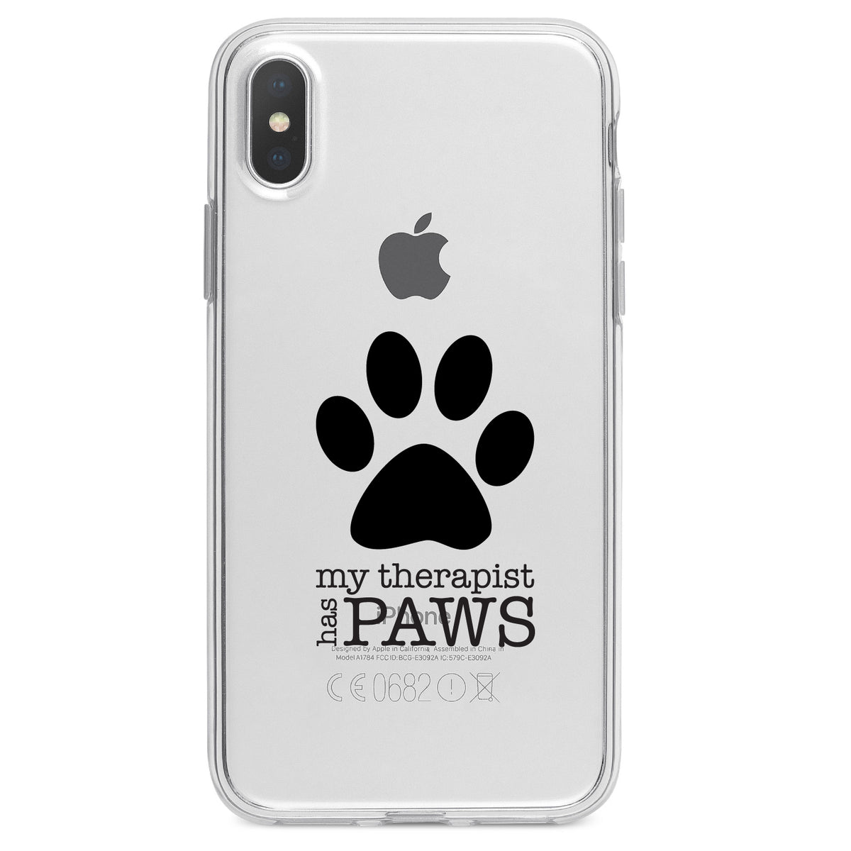 My Therapist Has Paws Clear Shockproof iPhone Case, view 2