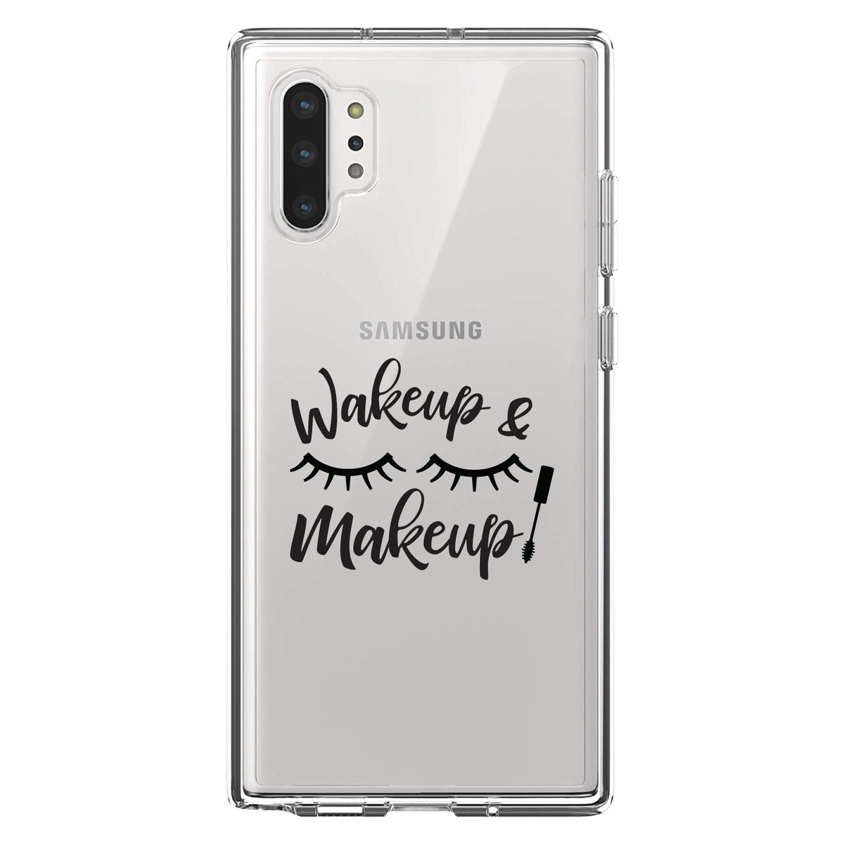 Wake Up & Makeup, Eye Lashes Clear Shockproof iPhone Case, view 10