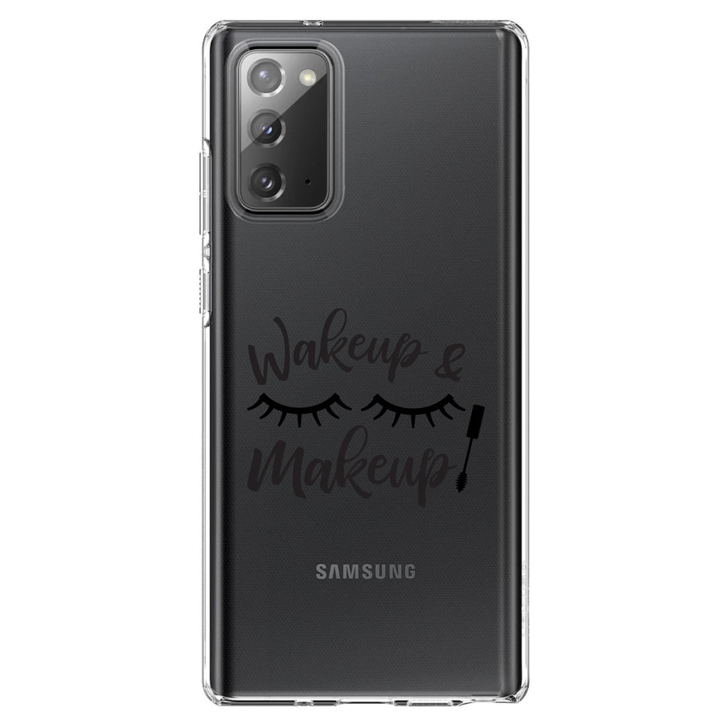 Wake Up & Makeup, Eye Lashes Clear Shockproof iPhone Case, view 7